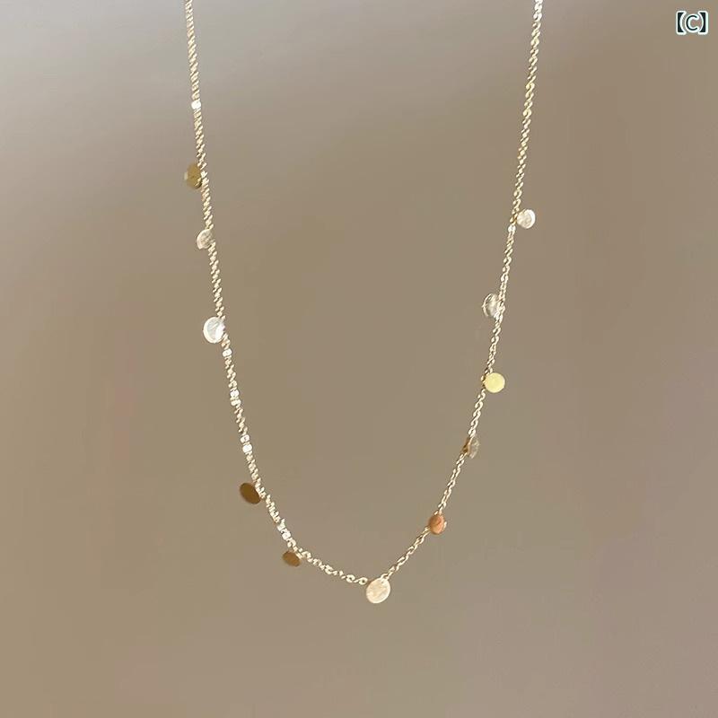 ネックレス レディース マイヤール風 レトロ タイガーアイ ビーズ 不規則 幾何学模様 金属製 電気メッキ加工 レイヤード 重ね付け 高級感 秋冬 普段使い カジュアル 鎖骨チェーン