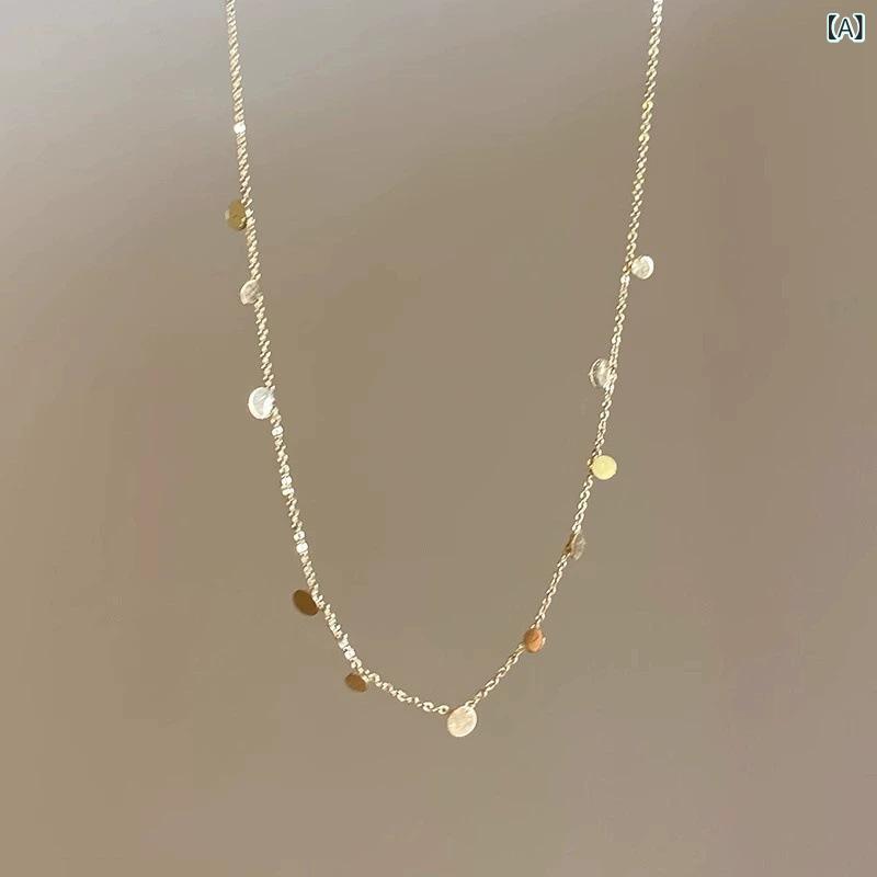 ネックレス レディース マラード風 タイガーアイ ビーズ レイヤード 鎖骨チェーン 秋冬 高級感 セーター スウェット デイリー レトロ アンティーク風