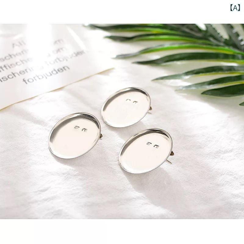 アクセサリーパーツ DIY ハンドメイド 円盤 丸型 2way ブローチピン クリップ コサージュピン ヘアクリ..