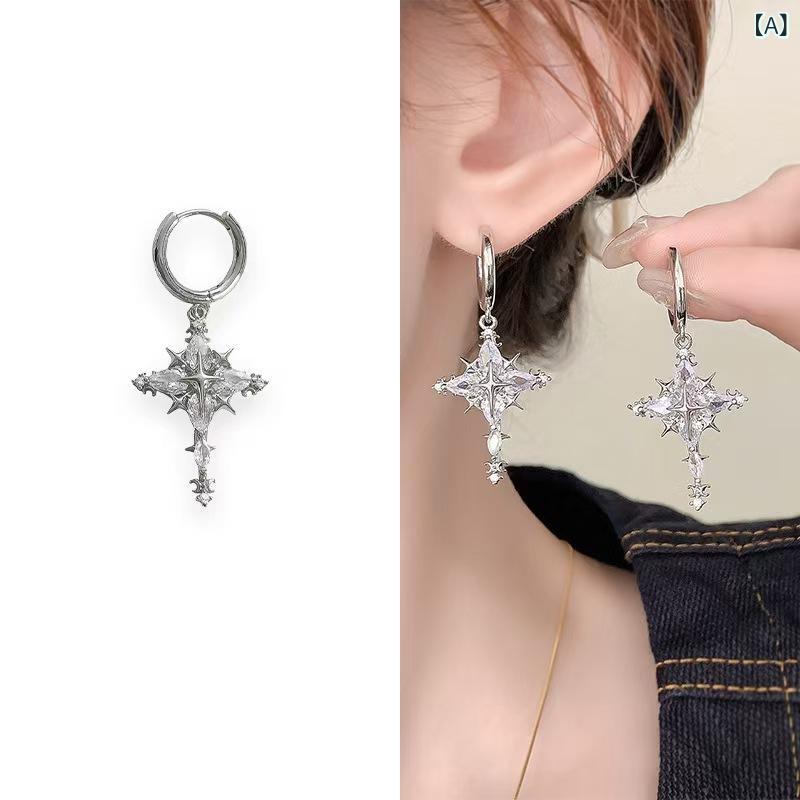 イヤリング レディース 雪の結晶 ジルコニア イヤーカフ フリンジピアス シンプル 上品 高級感 軽奢 繊..