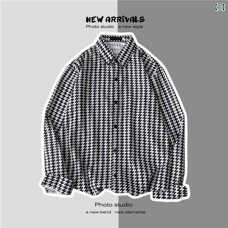 シャツ メンズ 男性用 春夏 ストライプ柄 ノンアイロン加工 長袖 トップス カジュアル きれいめ 大人っ..