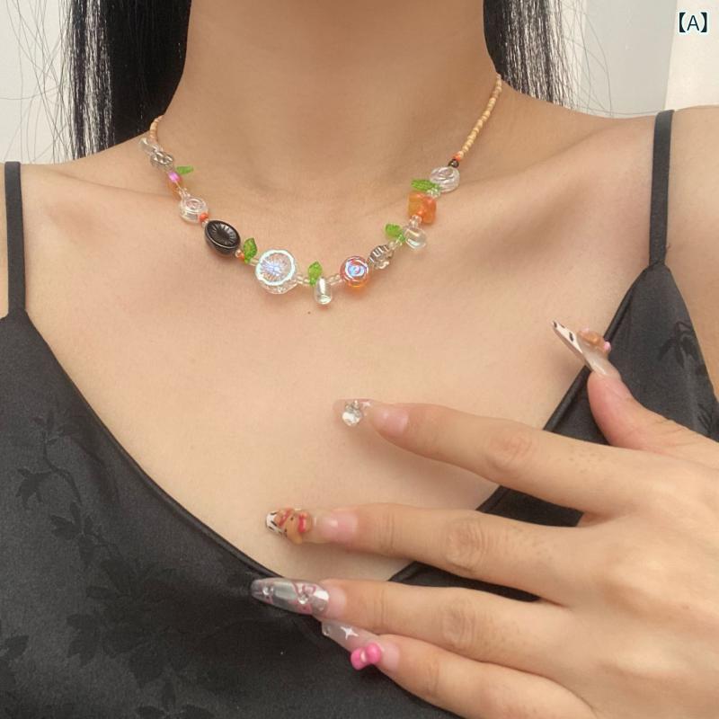 ・カテゴリ: ネックレス・スタイル: 清楚フェミニン・主な素材: プラスチック、樹脂・ペンダント素材: 樹脂・形状: 幾何学・加工: 電鍍・チェーンスタイル: 通常・周囲長: 約41cm-50cm・柄: 植物花卉・重量: 約13g・対象: 女性