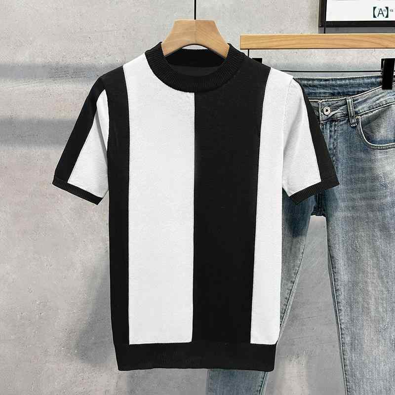 ・カテゴリ: Tシャツ ・スタイル: スリムフィット ・主な素材: 麻、 ・ネックライン: クルーネック ・袖丈: 半袖 ・袖タイプ: レギュラー ・柄: ストライプ ・厚さ: 薄手 ・機能: 抗菌 ・対象: 若年層 ・性別: メンズ ・カラー展開: ブラック、ブルー、カーキ ・サイズ展開: M、L、XL、XXL、XXXL
