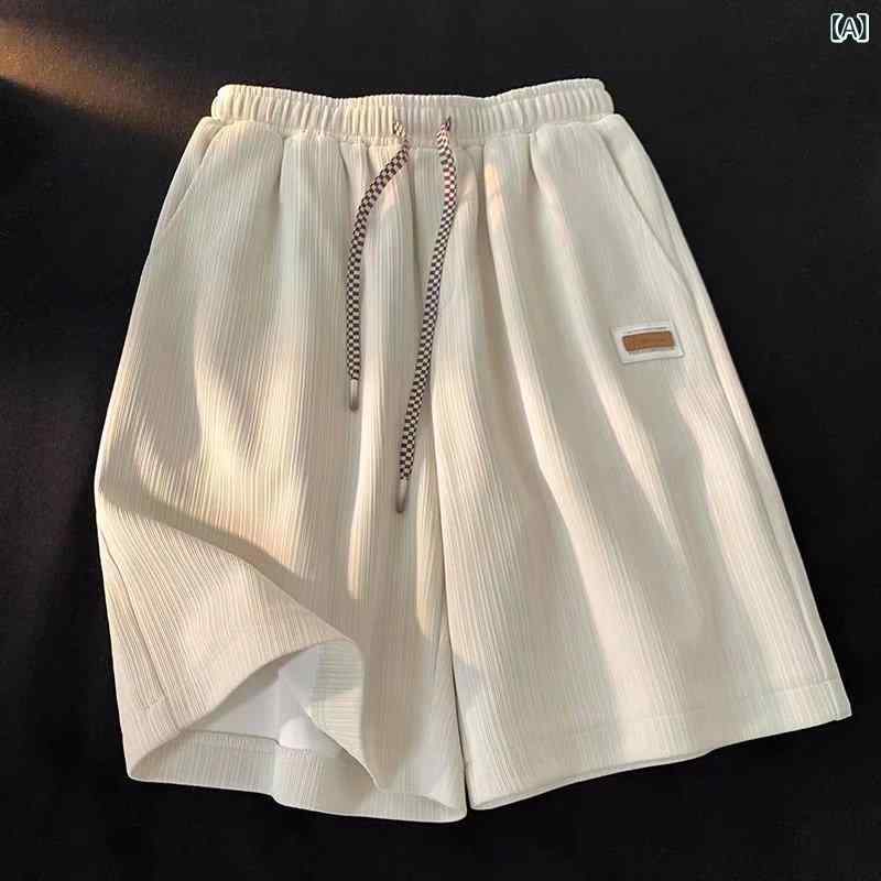 ショートパンツ メンズ ハーフパンツ 夏用 薄手 接触冷感 スウェットパンツ バスケットボール スポーツ カジュアル ゆったり ルーズフィット 吸湿速乾 イージーケア ポリエステル 普段使い(4)