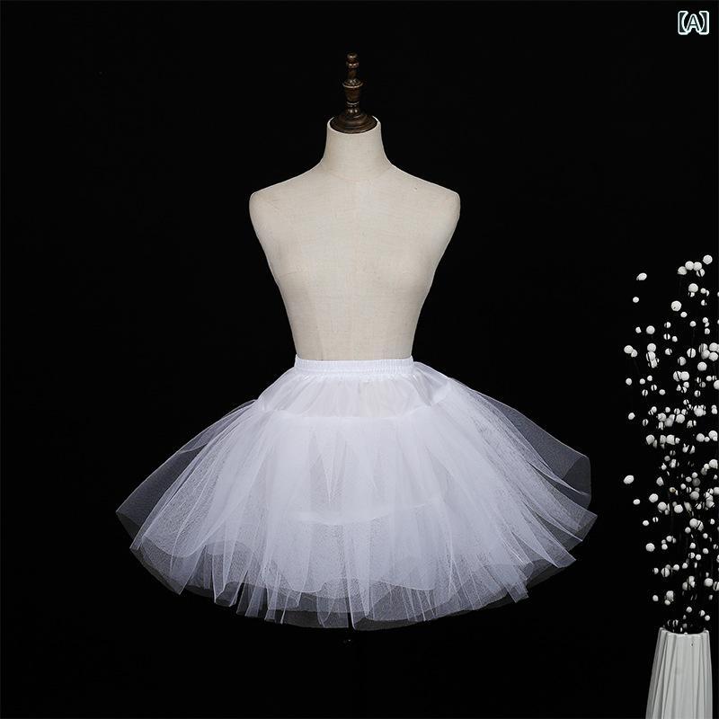 パニエ レディース ロリータ バレエ ペチコート ドレス用 ボーンなし ワイヤーなし ソフト 柔らかい チ..