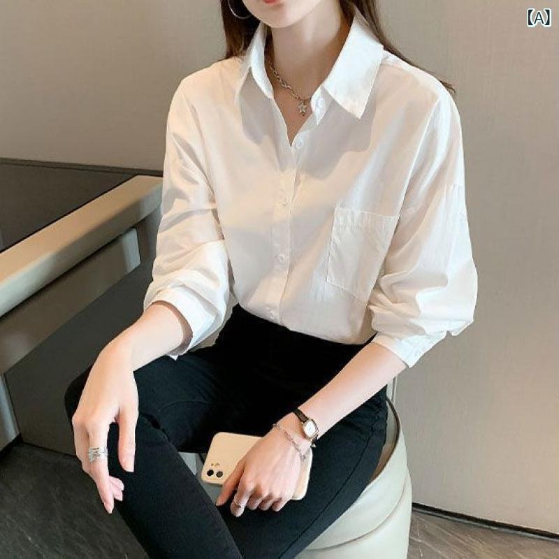・カテゴリ: シャツ・スタイル: カジュアル・: ベーシック・主な素材: ポリエステル95%以上・ネックライン: ポロ襟・袖丈: 長袖・袖タイプ: レギュラー袖・着丈: ミドル丈・フィット: ゆったり・前立て: シングルボタン・加工: ノーアイロン加工・カラー展開: ホワイト・サイズ展開: S、M、L、XL