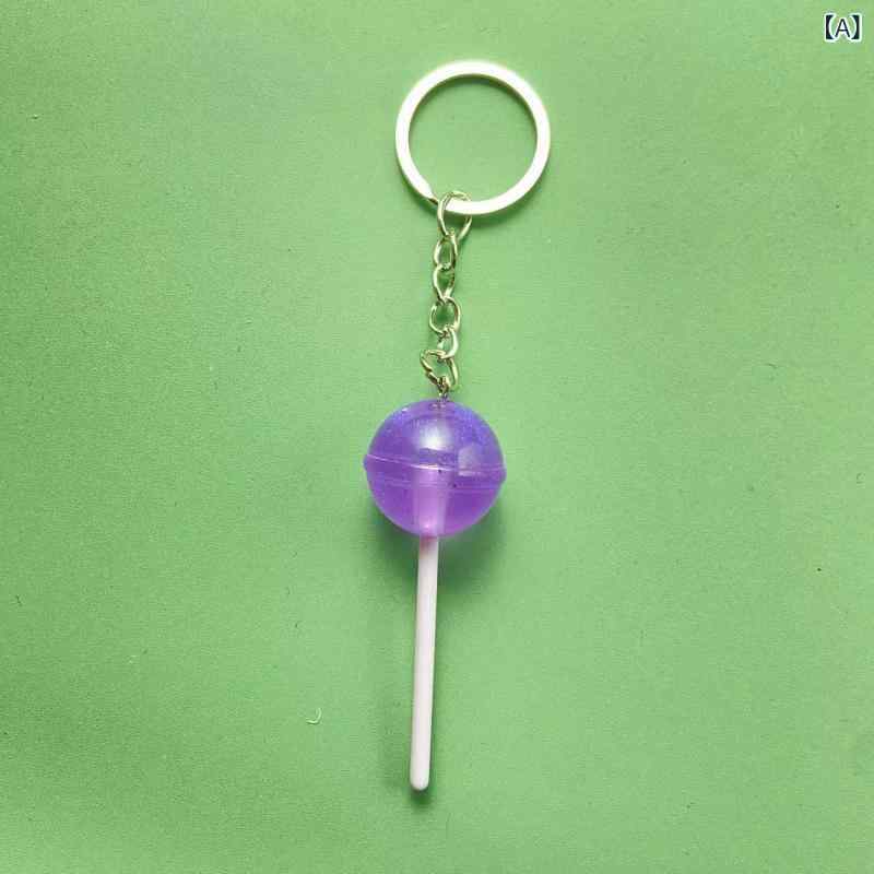キーホルダー フルーツ 棒棒糖 フェイクフード バッグチャーム リアル キャンディ チャーム 樹脂 アクセサリー