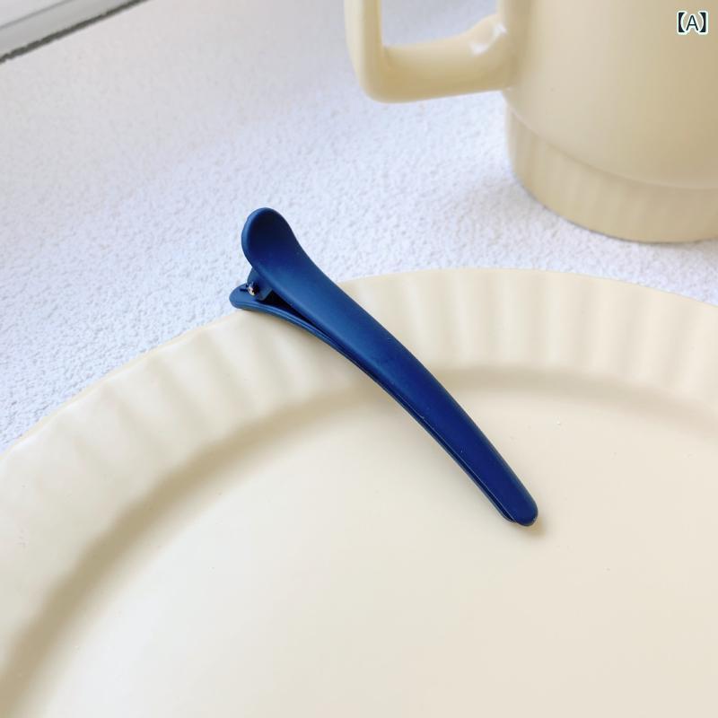 ヘアクリップ レディース 跡がつかない マット ダッカール バレッタ 前髪留め メイク スタイリング 韓..