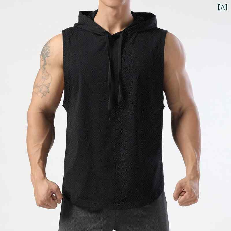 パーカー メンズ ノースリーブ ベスト スポーツ バスケットボールウェア 薄手 軽量 ビッグシルエット ゆったり 春夏 スウェット ポリエステル