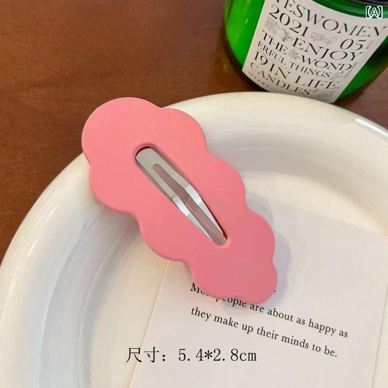 ヘアクリップ キッズ 女の子 レディース 雲型 ウェーブ パステルカラー キャンディーカラー BBクリップ..