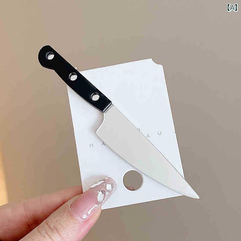 ヘアクリップ レディース 唐辛子 フライドチキン モチーフ ユニーク おもしろ サイド 前髪 ヘアピン 合金製 カジュアル イベント パーティー ジョークグッズ