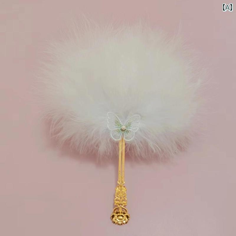 扇子 レディース 中華風 羽根扇子 団扇 ダンス 演舞 舞台 漢服アクセサリー 撮影小物 フォトプロップス..