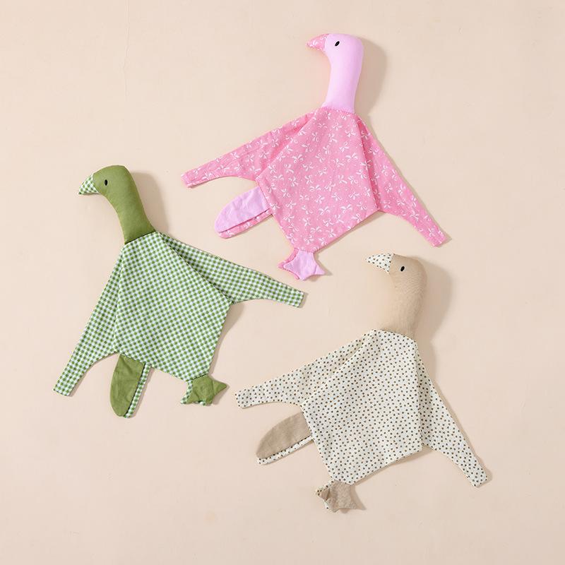 ベビー ブランケット 赤ちゃん 幼児 コットン100% 安心毛布 ぬいぐるみ スワン 白鳥 動物 寝かしつけ 添い寝 出産祝い ギフト 刺繍 かわいい ふわふわ