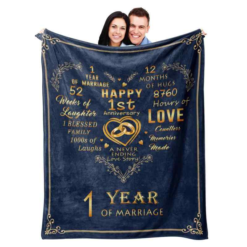 352 cm - 352 cm - ブランケット 毛布 フランネル 結婚記念日 プレゼント 夫婦 カップル 周年祝い ギフト ポリエステル オールシーズン アメリカンスタイル やわらか 贈答用