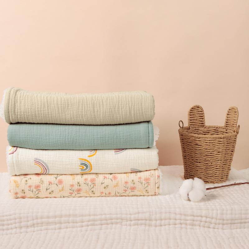おくるみ 新生児 ベビー 赤ちゃん 厚手 裏起毛 フリース 綿100% モスリンガーゼ ダブルガーゼ 保温 防寒 花柄 無地 プリント スワドル ブランケット オールシーズン
