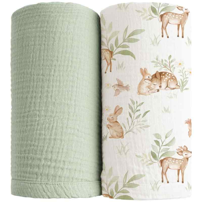 ベビー 新生児 おくるみ ダブルガーゼ 無地 ブランケット 抱っこ布団 バスタオル 綿 吸湿性 通気性 肌触り良い 赤ちゃん 出産準備