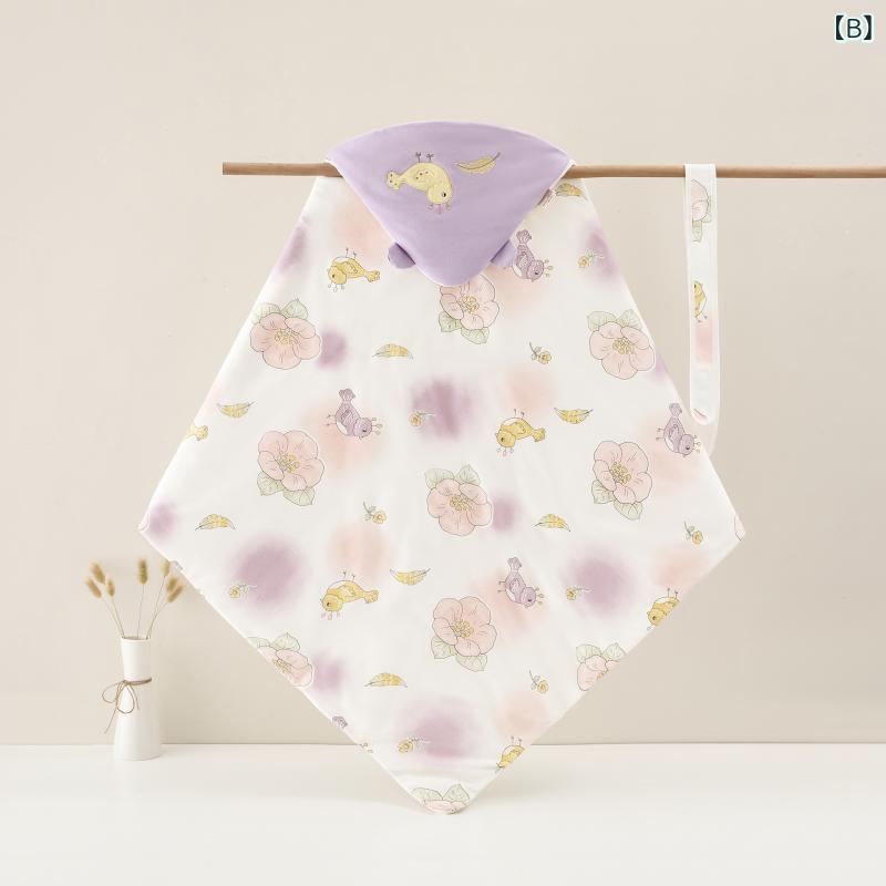 おくるみ 新生児 ベビー 赤ちゃん 秋冬用 純綿 コットン 綿100% A類 200g 中綿入り 厚手 保温 暖かい 抱っこ布団 くるみケット スワドル ベビーブランケット 出産準備 産院 退院時 かわいい柄 3