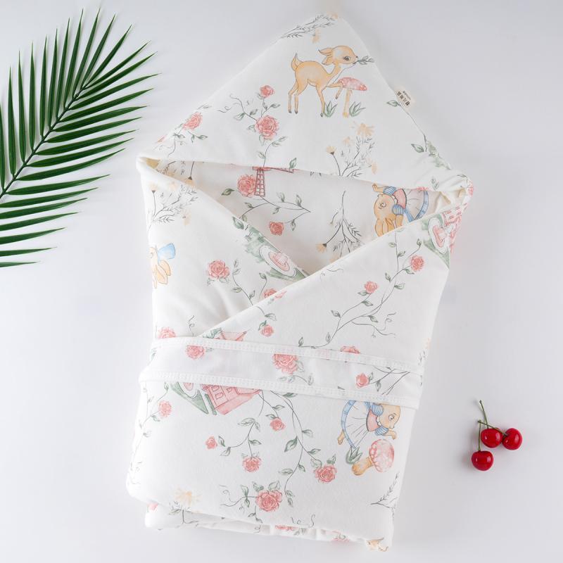 ベビーおくるみ 新生児 赤ちゃん 綿毛布 ブランケット スワドル 純綿 コットン100% 安全基準A 分娩室 退院時 出産準備 動物柄 花柄 かわいい 肌触り
