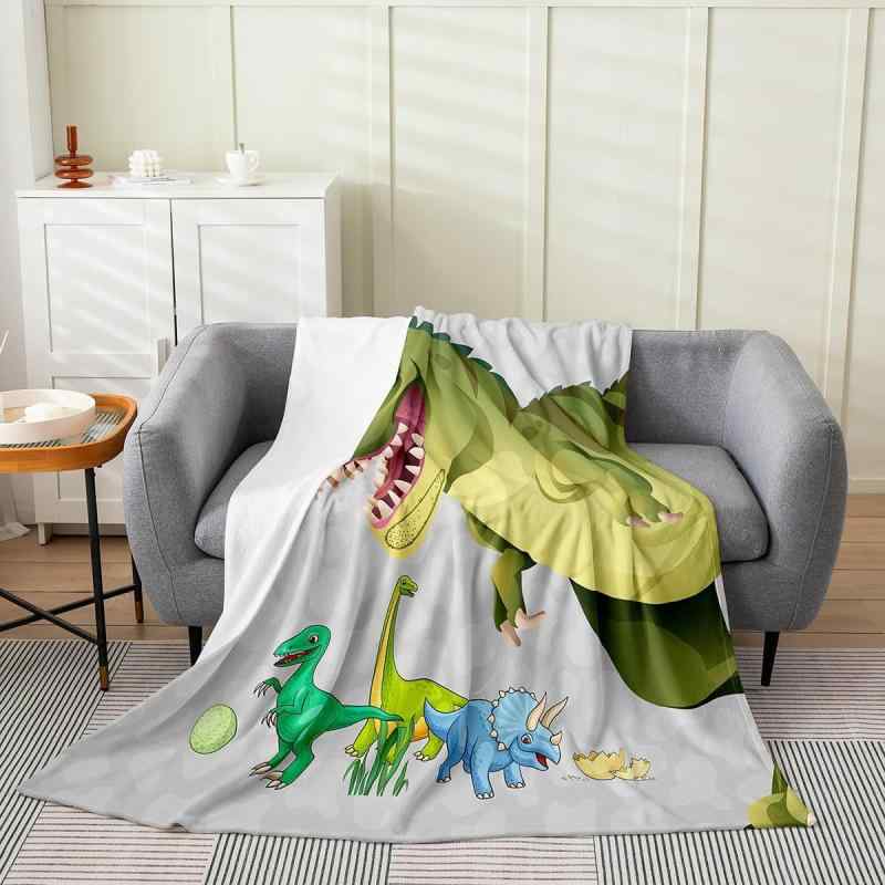 ブランケット キッズ 男の子 女の子 恐竜柄 かわいい動物 キャラクター デジタルプリント フランネル ..