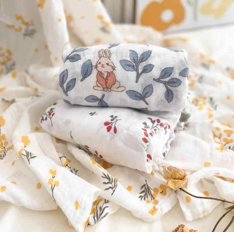 ベビー キッズ 竹繊維 ガーゼケット ダブルガーゼ 四重ガーゼ おくるみ ブランケット バスタオル 接触冷感 やわらか 吸湿速乾 通気性 春夏 アニマル キャラクター柄