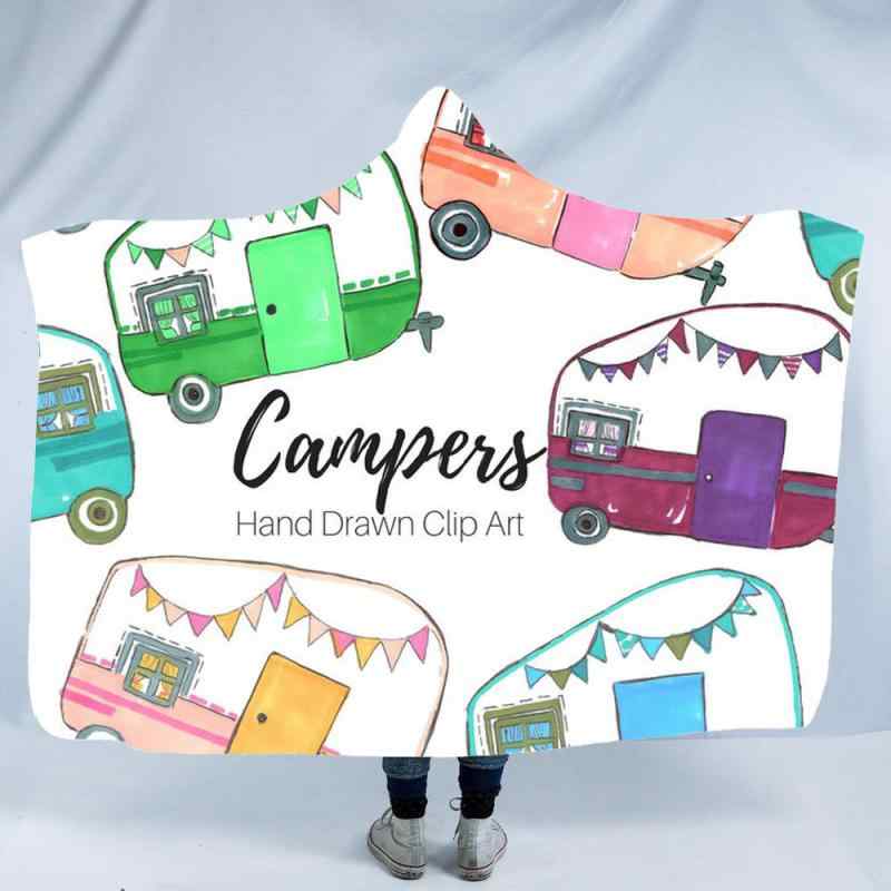 楽天narukiポンチョ キッズ 子供用 フード付き 厚手 ダブルレイヤー 毛布 ブランケット 膝掛け ふわふわ ボア フリース素材 保温 あったか オフィス ソファ キャンプ アウトドア お昼寝 仮眠 防寒 秋冬（x2）