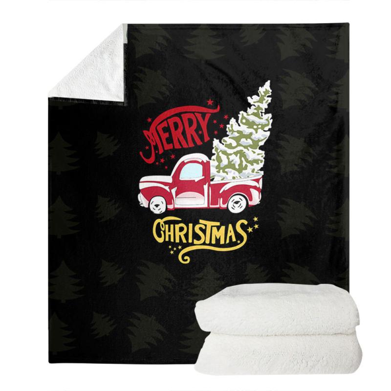 ブランケット クリスマス プリント オリジナル柄 サンゴマイヤー フランネル ポリエステル 大判 暖かい 柔らか 肌触り良い 色落ちしにくい ホームインテリア