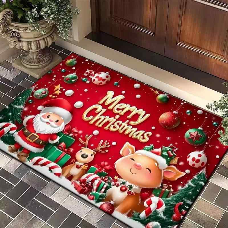 ・スタイル: アメリカン・主な素材: ポリエステル・形状: 長方形・柄: クリスマス・加工: プリント・洗濯: 手洗い可能・使用場所: 玄関・サイズ展開: 40×60cm、50×80cm、60×90cm、80×120cm、100×120cm、120×140cm