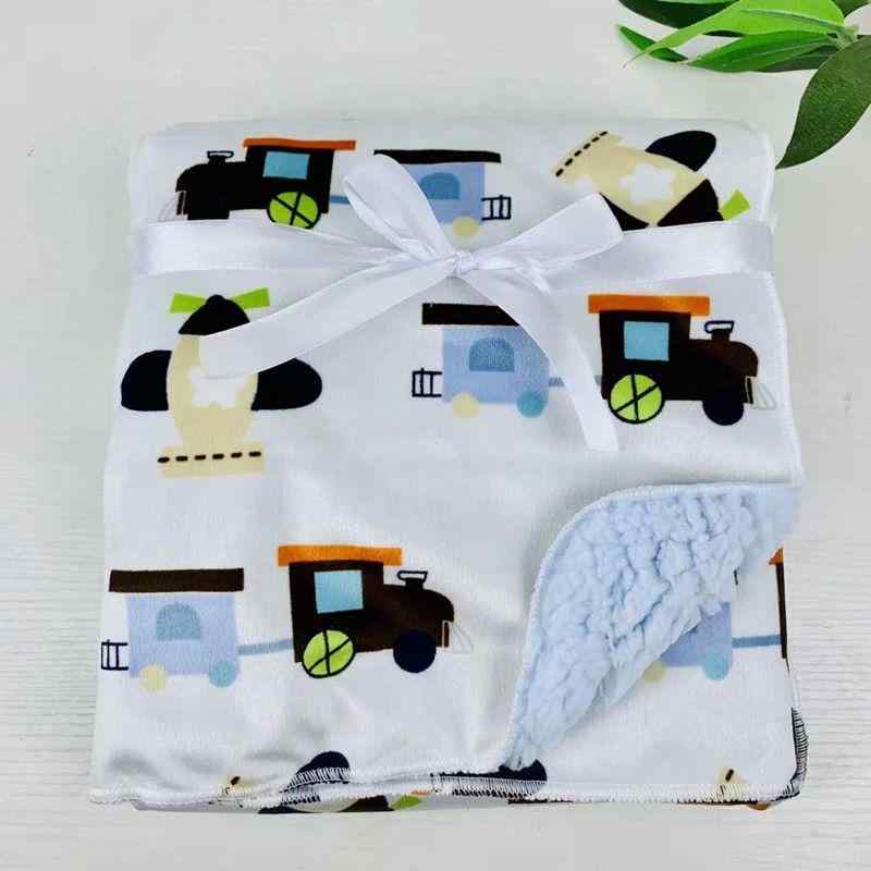 ベビー ブランケット 赤ちゃん用 新生児 乳幼児 クリスタルボア フランネル ドット柄 動物柄 ベビーカ..