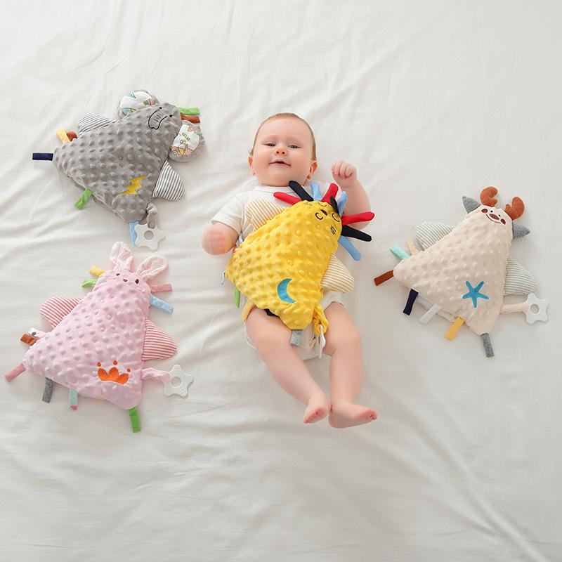 ベビーおもちゃ 乳幼児用 ハンドパペット ぬいぐるみ 綿素材 ふわふわ おくるみ ブランケット 歯固め 噛める 口に入れても安心 添い寝 寝かしつけ 親子遊び 知育玩具 情緒安定
