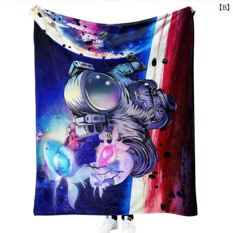 毛布 フランネル 厚手 保温性 暖かい デジタルプリント 宇宙柄 カラフル ポリエス...