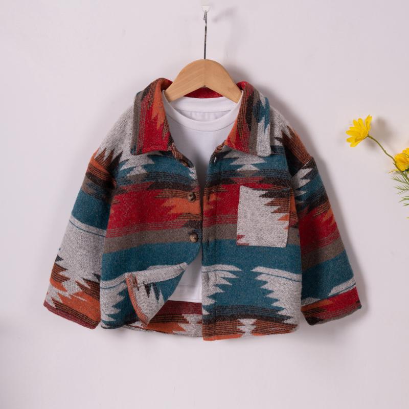 アウター キッズ 男の子 女の子 秋冬 ジャケット レトロ 欧米カジュアル 襟付き 柔らかい起毛素材 ポリ..