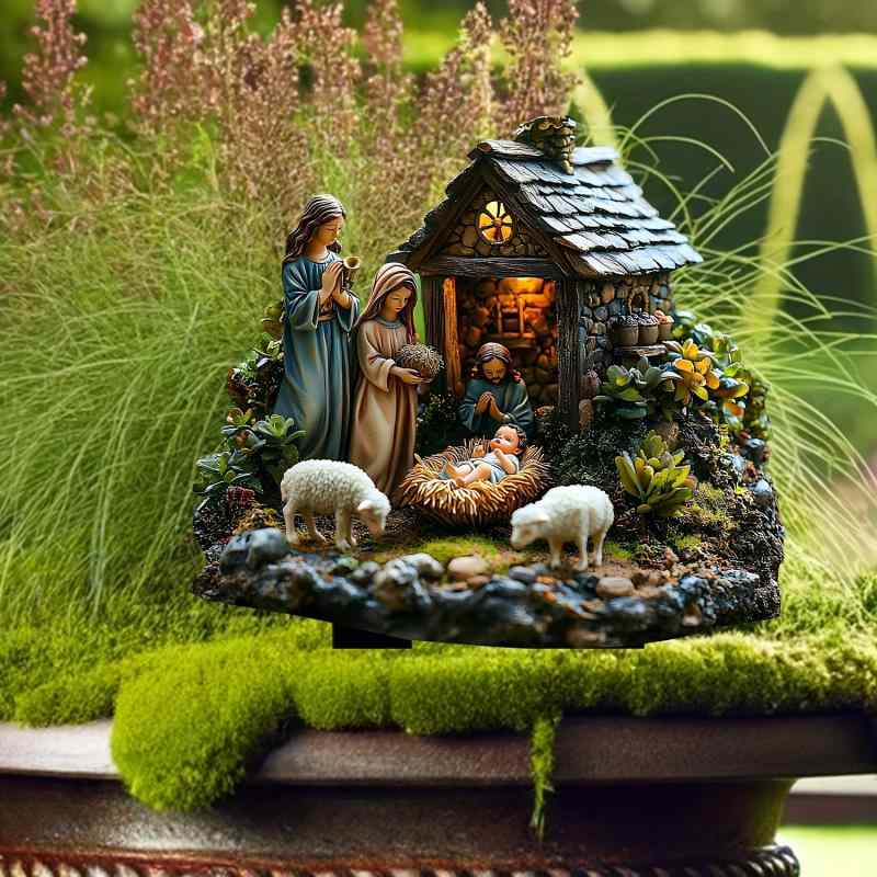 ガーデンピック クリスマス ガーデニング 庭 芝生 ベランダ アクリル製 オーナメント 飾り アメリカンカントリー スタイル 植物好き 地中挿し 簡単設置 プレゼント ギフト
