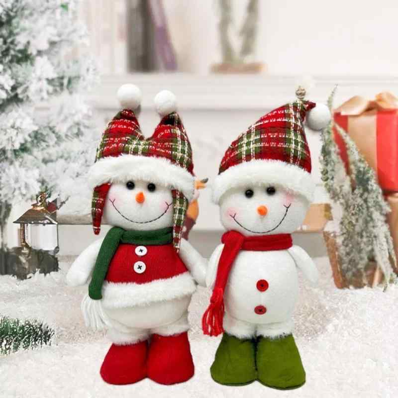 クリスマス飾り 伸縮 サンタ スノーマン トナカイ ぬいぐるみ 置物 ショーウィンドウ ディスプレイ イ..