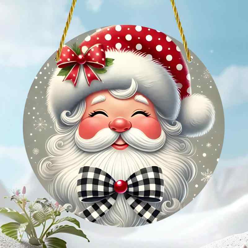 クリスマスオーナメント キッズ アクリル 丸型 サンタクロース ベル アルファベット ゴールド紐 かわいい 華やか クリスマスツリー飾り..