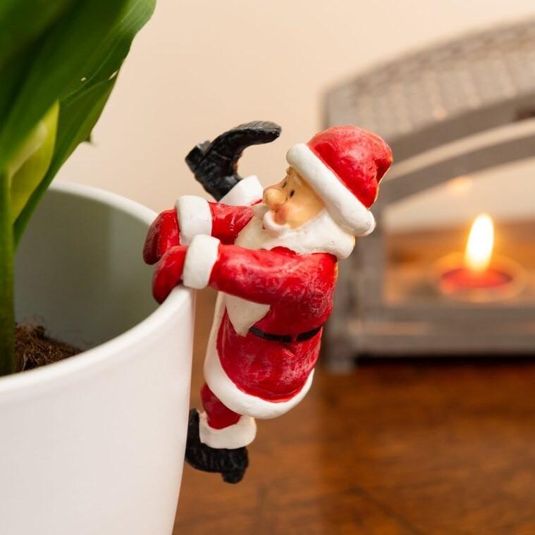 Rakuten - クリスマス オーナメント サンタクロース 雪だるま フィギュア フラワーポット 植木鉢 壁掛け ウォールデコ 樹脂製 オブジェ 花瓶 フラワーベース アメリカン 置物