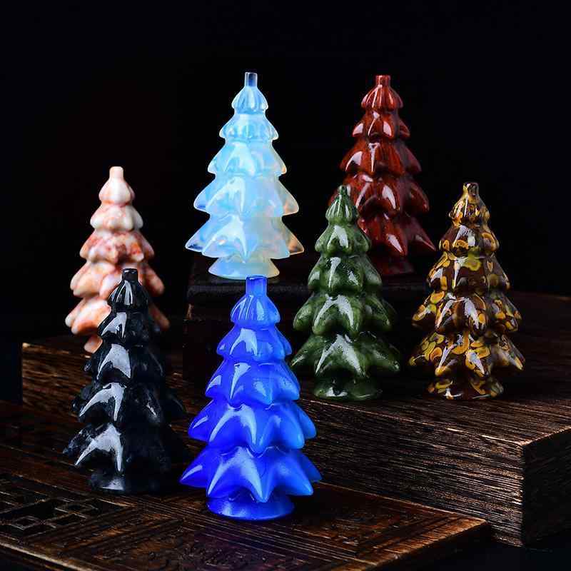 オブジェ 天然水晶 原石 クリスマスツリー 卓上 リビング オフィス インテリア モダン おしゃれ クリスマス ギフト