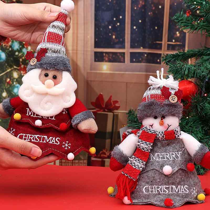 Ceremony, Events Services - クリスマスバッグ 子供 かわいい キャラクター サンタ スノーマン トナカイ ツリー型 切り替え ニット フェイクレザー ギフト キャンディ お菓子入れ プレゼント用 巾着 手提げ 鞄