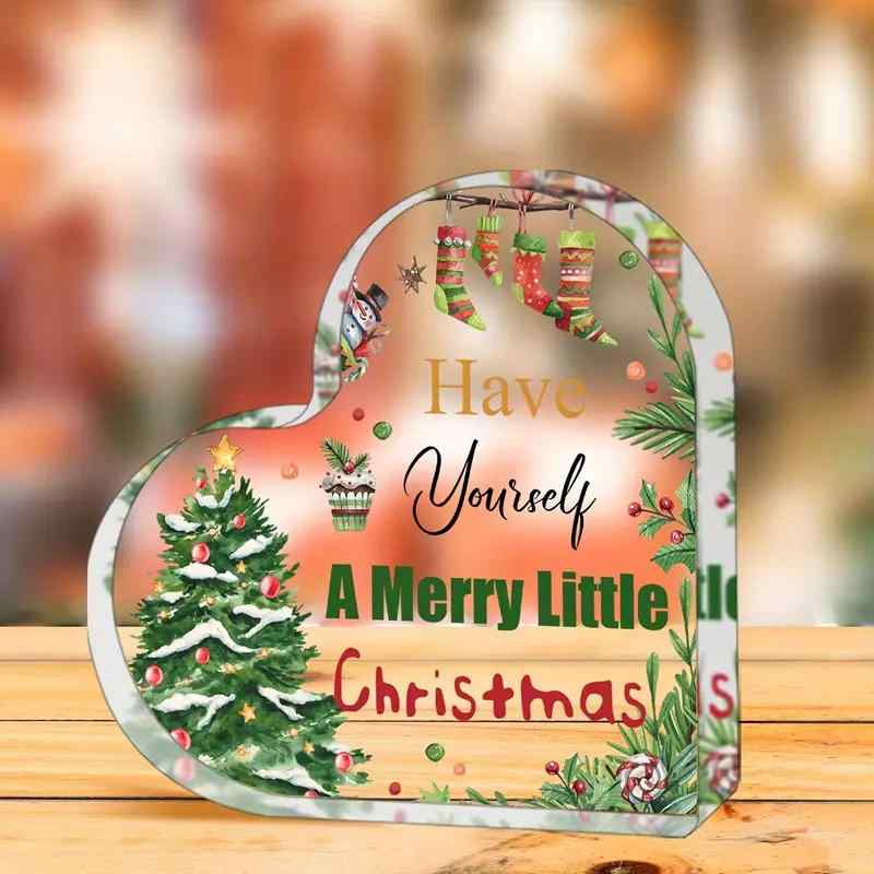 オブジェ アクリル ハート 卓上デコレーション 感謝祭 クリスマス プレゼント ギフト インスタ風 おしゃれ モダン クリア 工芸品(x2)