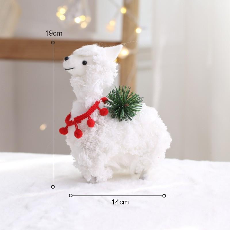 クリスマス飾り 羊毛フェルト アルパカ トナカイ 雪だるま サンタ 羊 置物 オブジェ デコレーション イ..