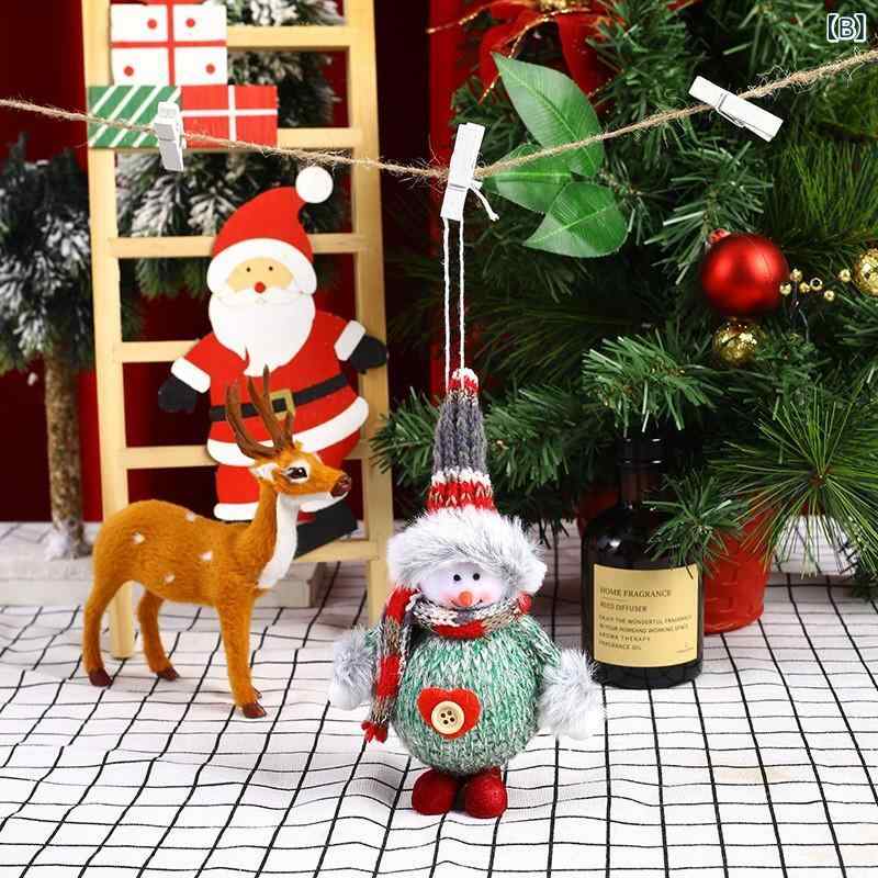 クリスマスオーナメント カラフル 布製 発泡素材 サンタ スノーマン トナカイ 置物 北欧風 デコレーション ギフト プレゼント