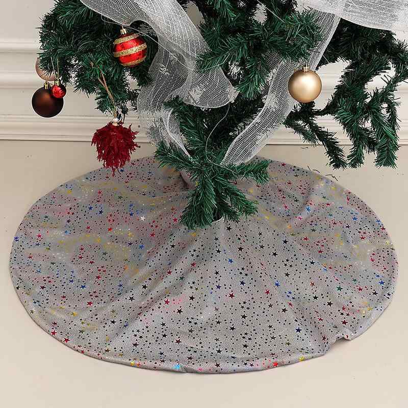 クリスマスツリースカート ベルベット生地 ゴールド箔押し 星柄 スターモチーフ ツリー装飾 デコレーション 雰囲気演出 おしゃれ モダン かわいい 高級感