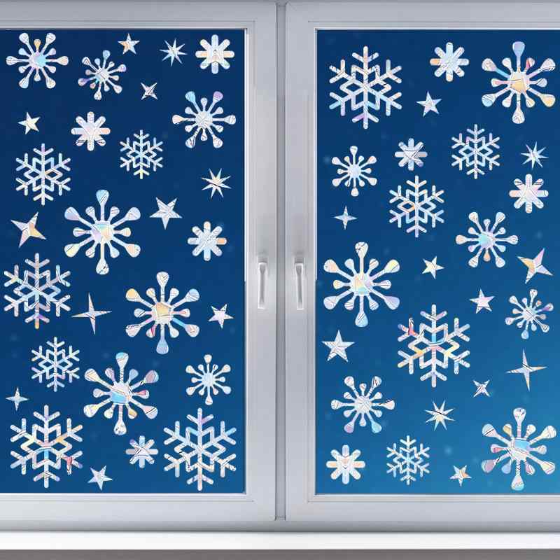・カテゴリ: ウォールステッカー・スタイル: モダンシンプル・素材: PVC・機能: 装飾・柄: カートゥーン、アニメ・カラー: 雪の結晶と星・枚数: 5枚以上・タイプ: 飾りウォールステッカー・サイズ: 30×20cm 2枚組・設置場所:...
