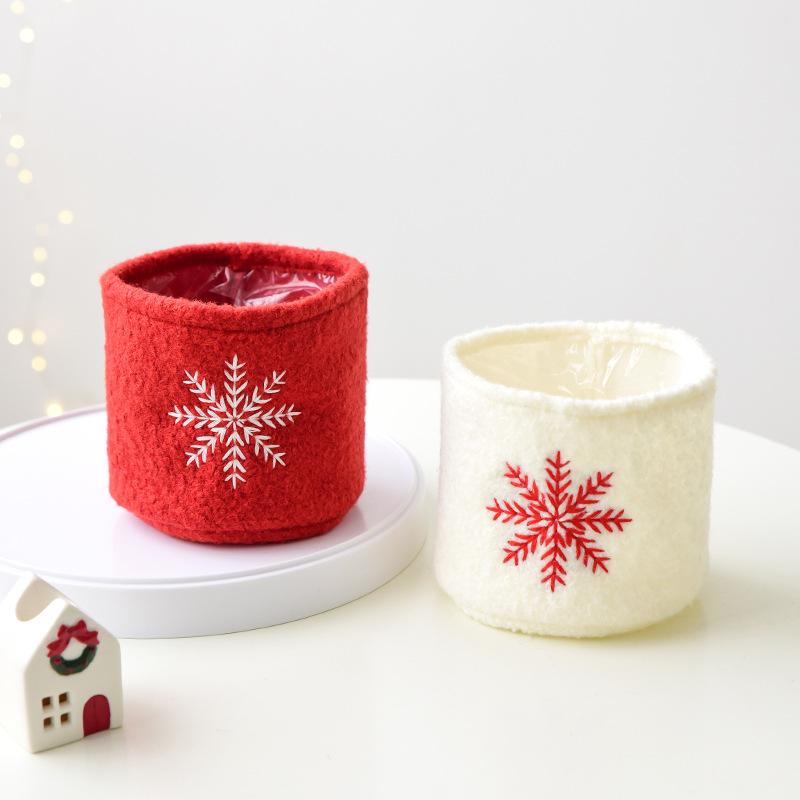 クリスマスツリー飾り 羊毛フェルト ツリースカート 足元カバー 卓上 置物 クリスマス デコレーション かわいい おしゃれ 北欧風 赤 白