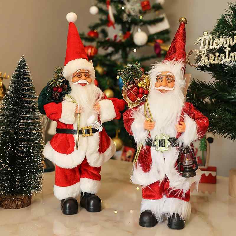 置物 クリスマス サンタクロース シリコン 樹脂製 人形 フィギュア 40cm 立ち姿 ショーウィンドウ ディスプレイ パーティー イベント 装飾品 デコレーション 飾り付け
