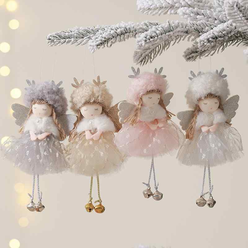 クリスマス オーナメント 女の子 ガール 天使 エンジェル ぬいぐるみ ふわふわ 布製 マスコット 吊り飾り ツリー デコレーション かわいい おしゃれ インテリア 部屋飾り プレゼント ギフト