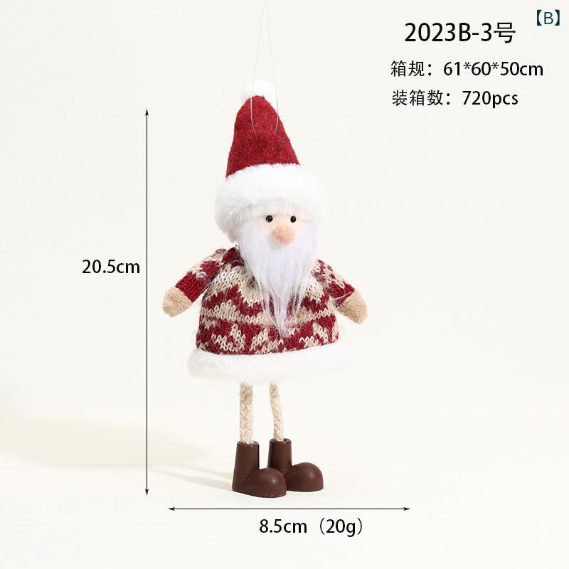 クリスマスオーナメント 可愛らしい ミニサイズ 布製 ぬいぐるみ マスコット 天使 女の子 サンタクロース 雪だるま 吊り下げ クリスマスツリー 壁掛け 装飾 インテリア デコレーション 3
