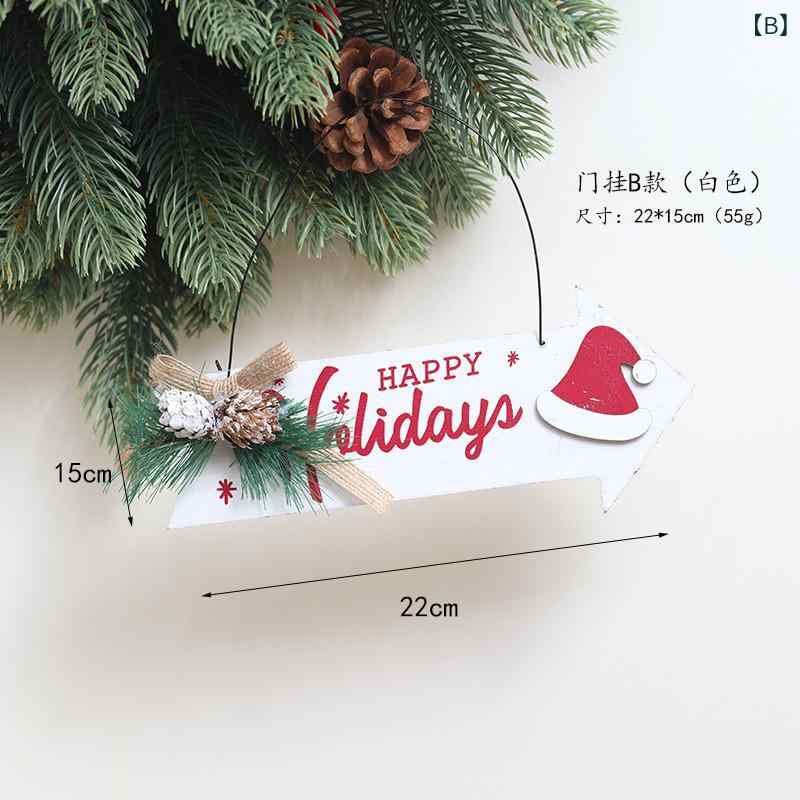 クリスマスオーナメント 木製 ウェルカムプレート ドアハンギング 英字メッセージ アルファベット クリスマスツリー飾り おしゃれ デコレーション 3