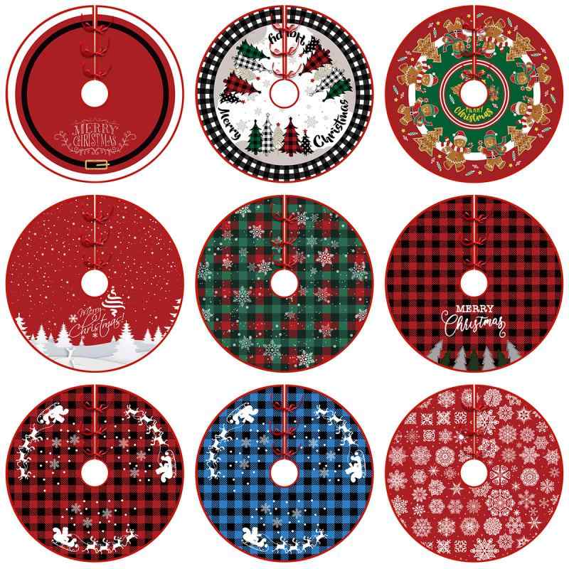 クリスマスツリースカート レッド トナカイ ノルディックドール ソリ ショートパイル フワフワ素材 フリンジ付き 足元カバー モダンシンプル クリスマスイベント デコレーション