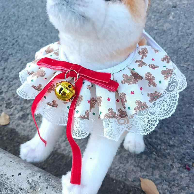 ペット用品 クリスマス 猫 犬 用 レース スタイ バンダナ よだれかけ 首輪 ビブ ポリエステル かわいい おしゃれ イベント パーティー 記念撮影