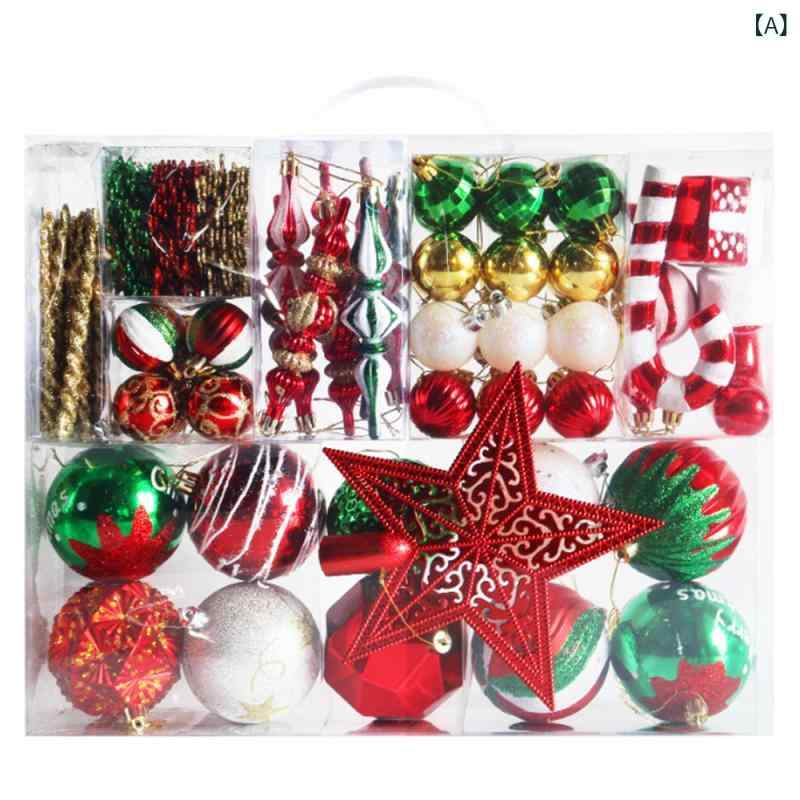 Ceremony, Events Services - クリスマスオーナメント 113個セット プラスチック製 メッキ加工 カラフル キャンディモチーフ クリスマスツリー デコレーション ボール 吊り下げ飾り 光沢感